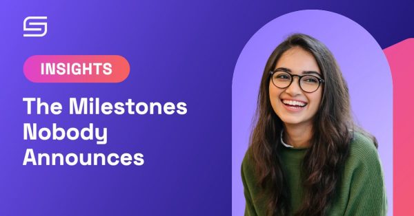 Smoothstack Insights graphic: a smiling early-career engineer, for an article on how early-career engineers build confidence
